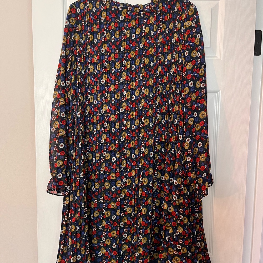 Maje Floral Dress - Navy and Red